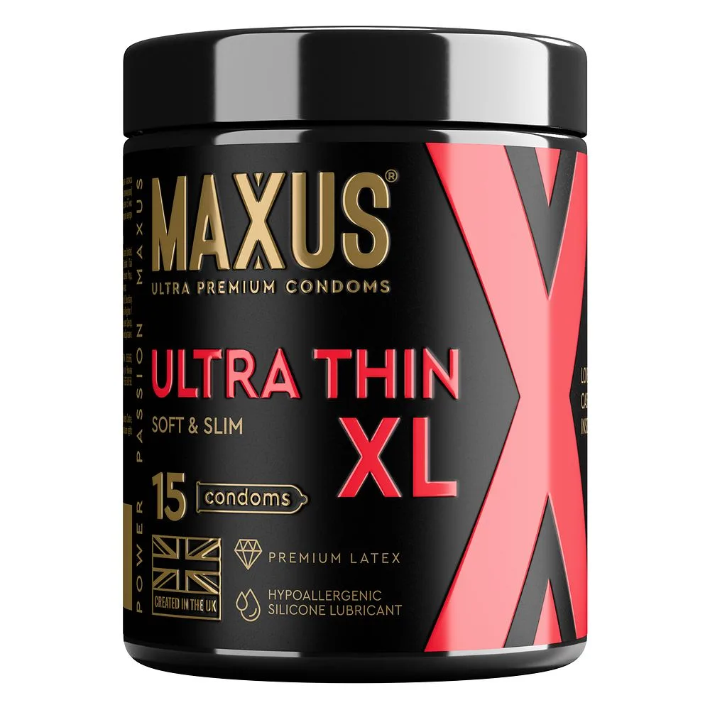 Презервативы Maxus Ultra thin XL ультратонкие, увеличенные, 15 шт