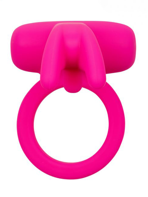 Розовое перезаряжаемое кольцо Silicone Rechargeable Triple Clit Flicker