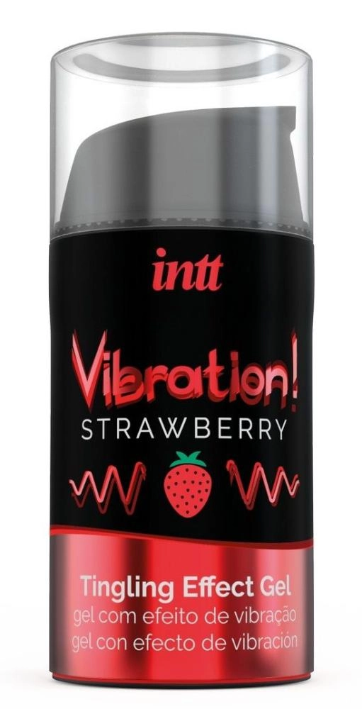 Жидкий вибратор intt Vibration! Strawberry со вкусом клубники