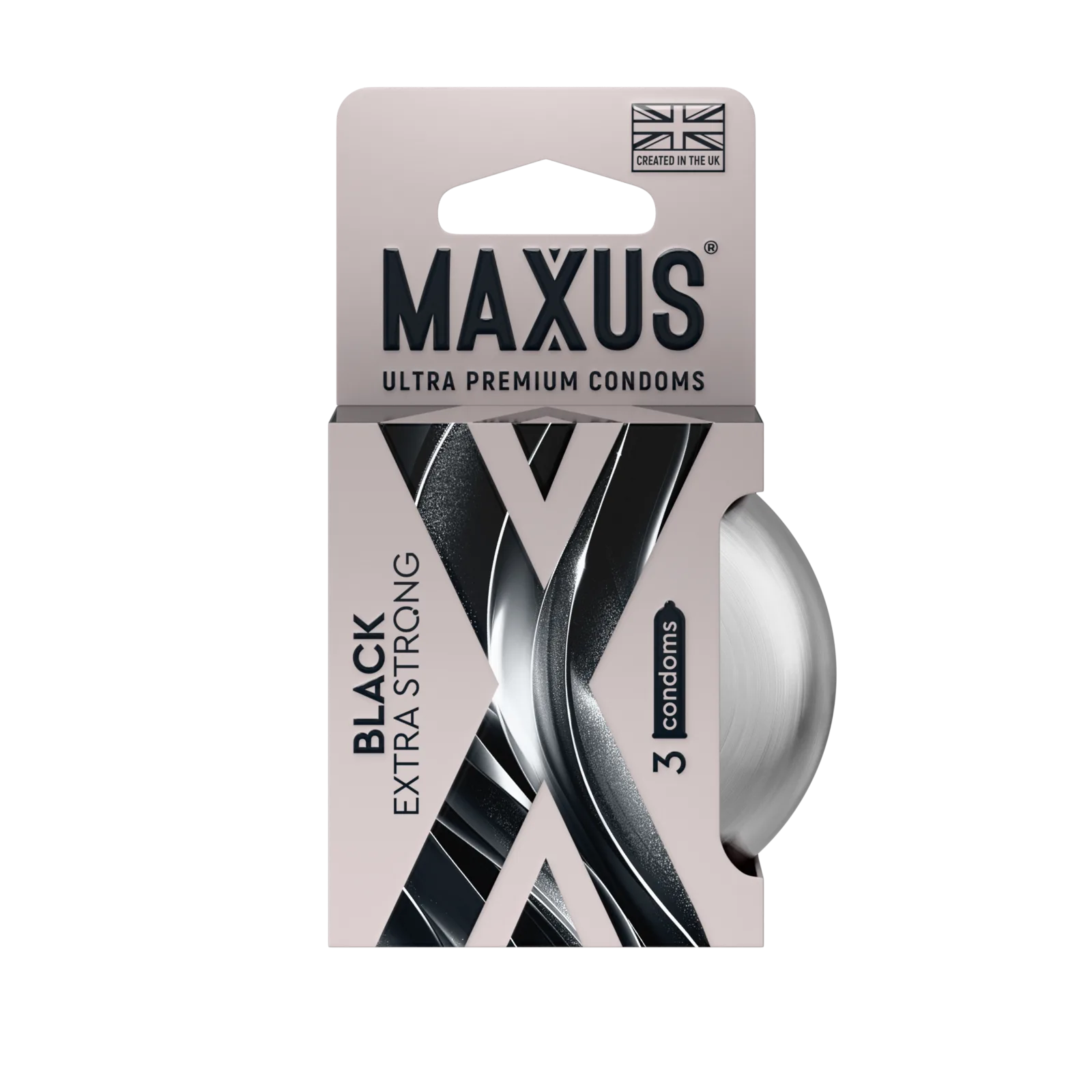 Черные утолщенные презервативы Maxus Extra Strong