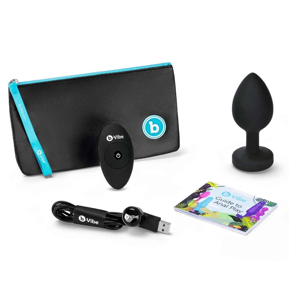 Вибропробка с кристаллом b-Vibe Vibrating Jewel Plug 