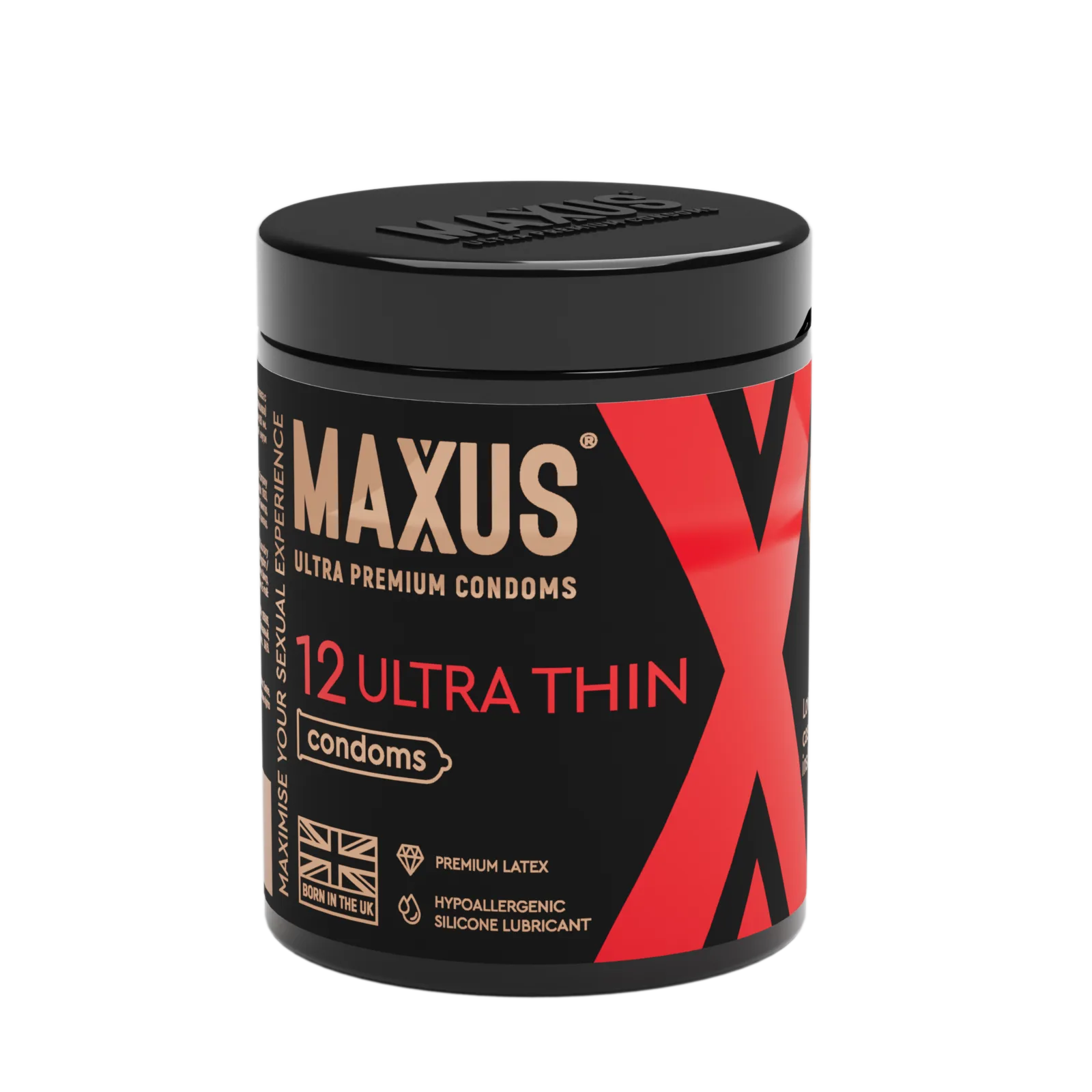 Презервативы Maxus Ultra Thin №12 с железным кейсом, ультратонкие X-Edition, 12 шт
