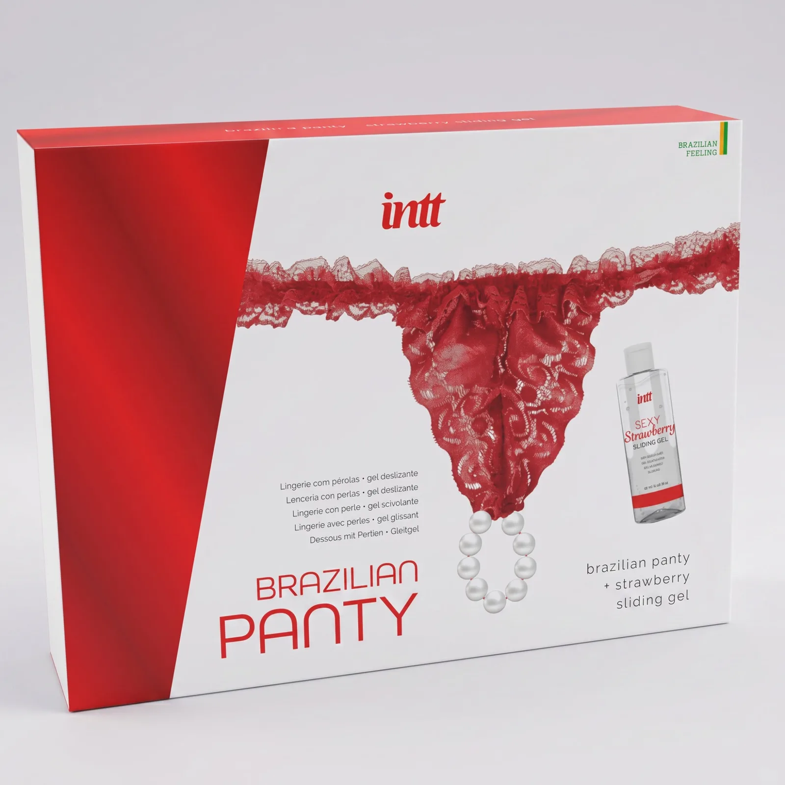 Трусики со стимулирующими бусинами intt Brazilian Panty