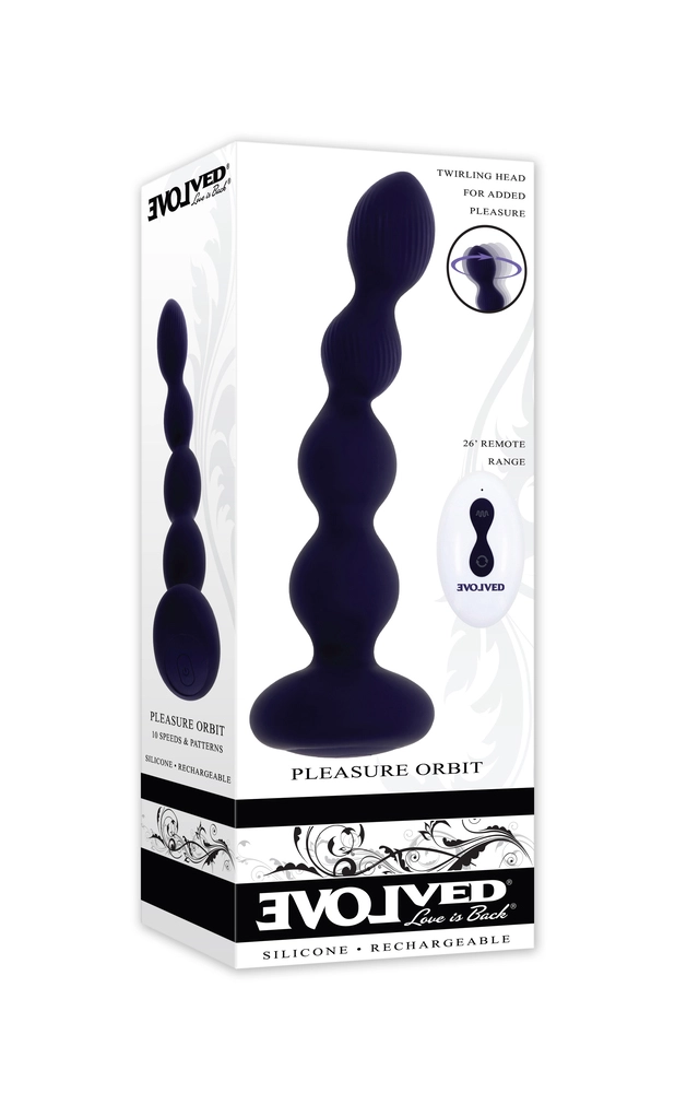Анальная елочка с вибрацией и вращением Evolved Pleasure Orbit