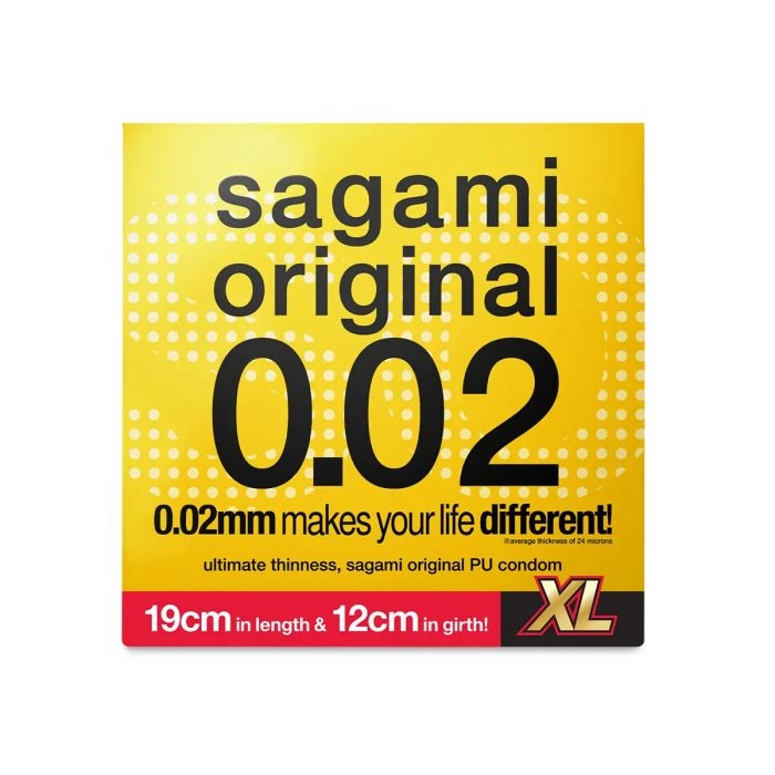 Ультратонкие презервативы увеличенного размера Sagami Original 0.02 XL-size