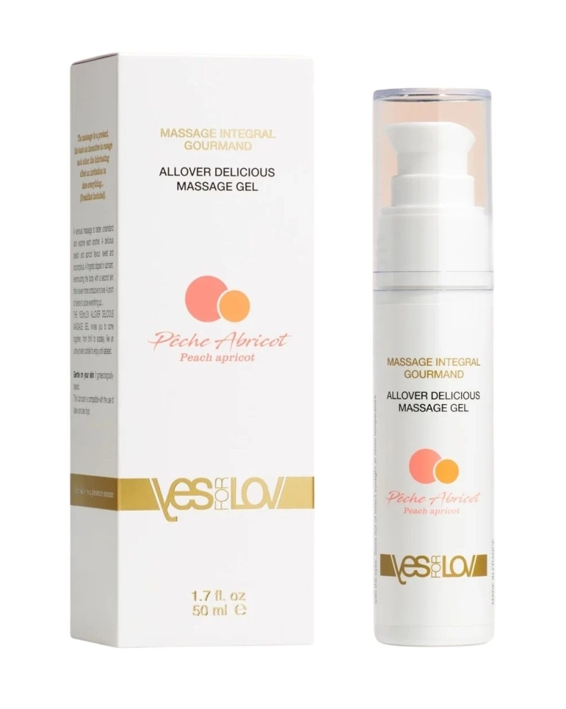 Массажный гель-смазка с ароматом персика и абрикоса Allover Delicious Massage Gel