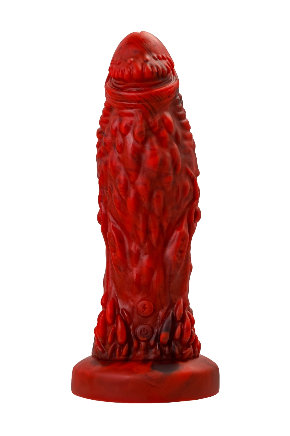 Вибратор Black&Red by Toyfa Monster Docus, силикон, красно-черный, 20 см