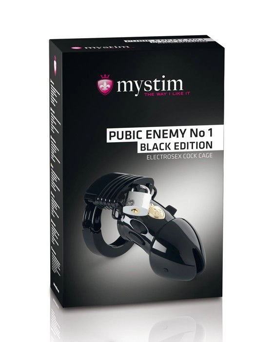 Пояс верности с электростимуляцией Mystim Pubic Enemy №1 Black Edition