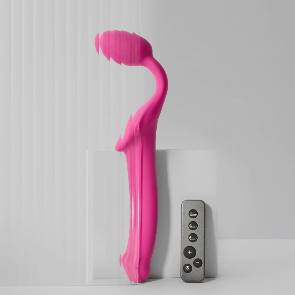 Безремневой вибрострапон Strap-on-me Vibrating Bendable Strap-On
