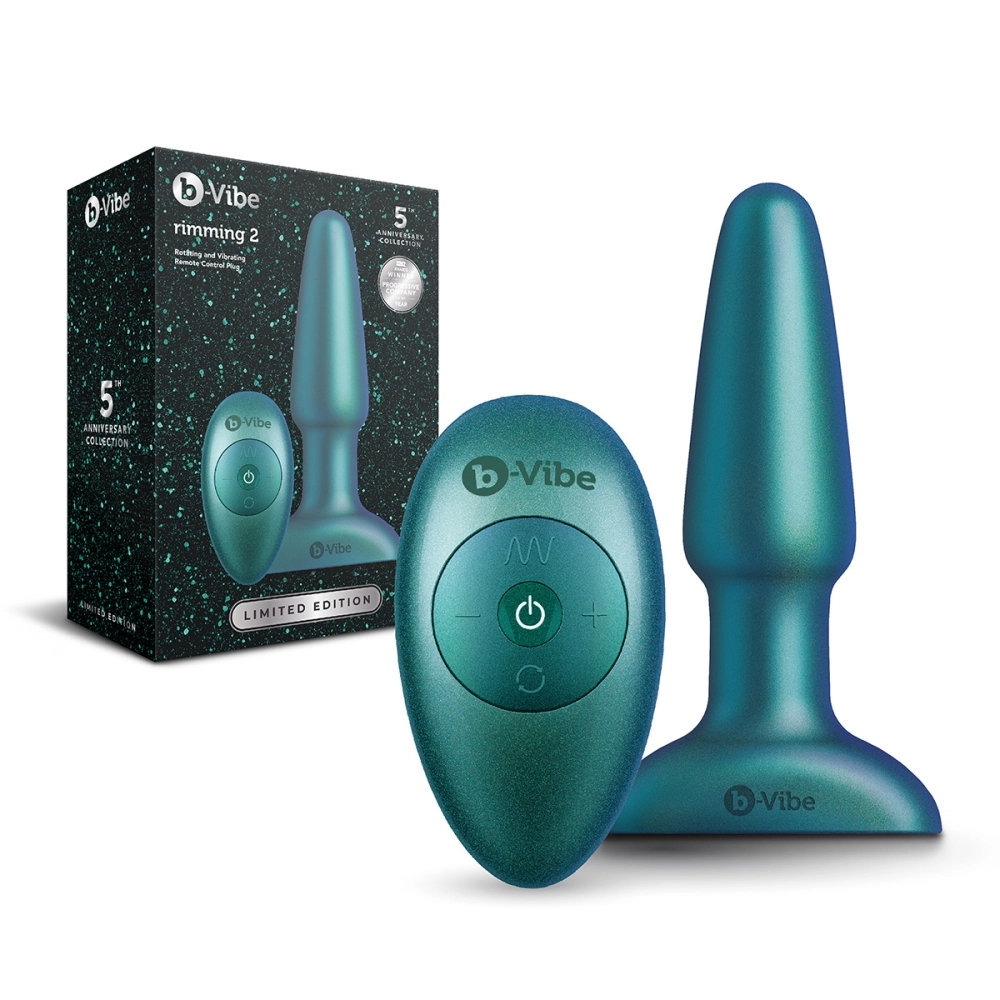 Анальная вибропробка b-Vibe Rimming Plug 2 с эффектом римминга и двойной стимуляцией