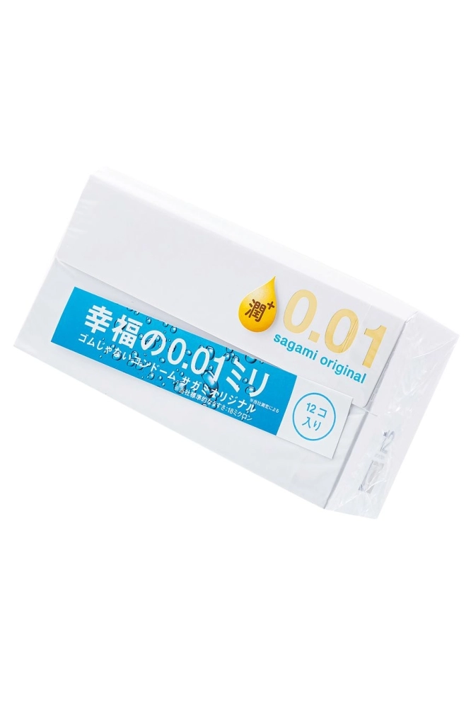 Супер тонкие презервативы с увеличенным количеством смазки Sagami Original 0.01 Extra Lub