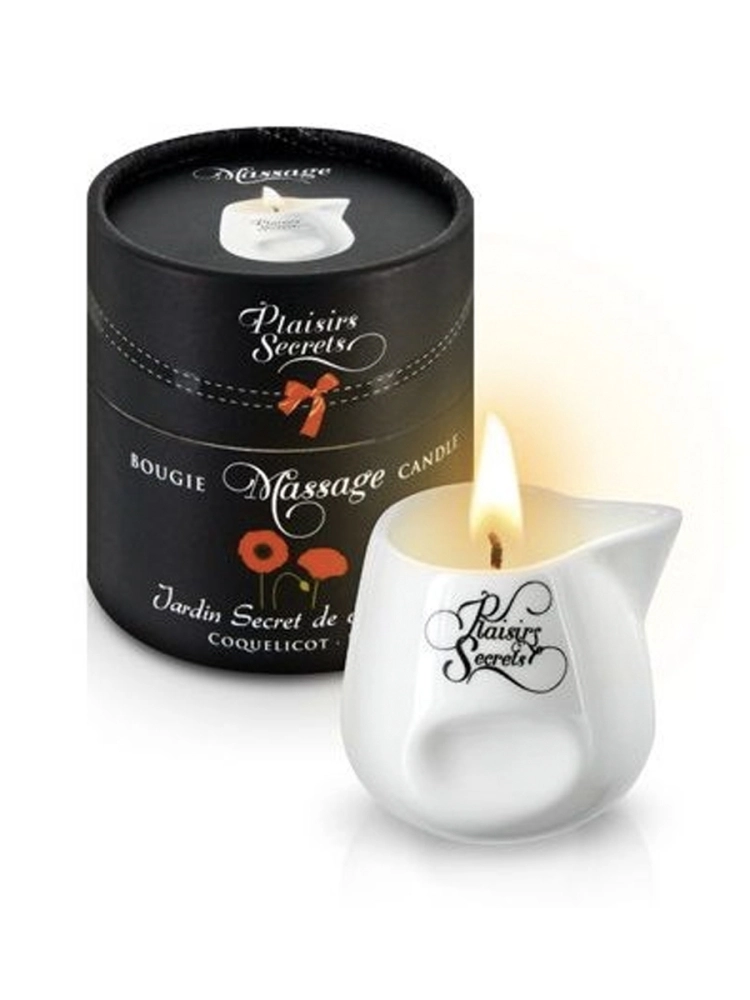 Массажная свеча с ароматом мака Jardin Secret De Provence Coquelicot - 80 мл.