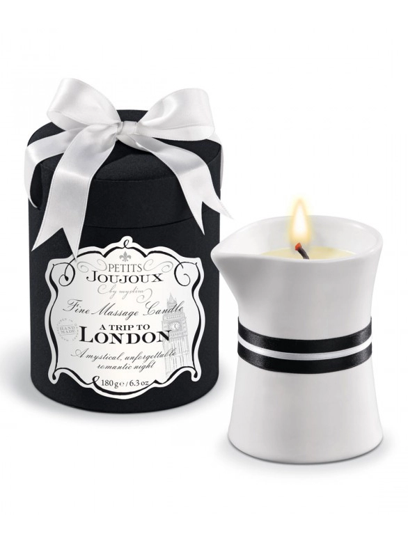 Массажное масло в виде большой свечи Petits Joujoux London с ароматом ревеня, амбры и чёрной смородины