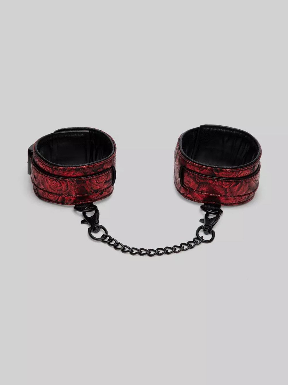 Красно-черные оковы Reversible Faux Leather Ankle Cuffs