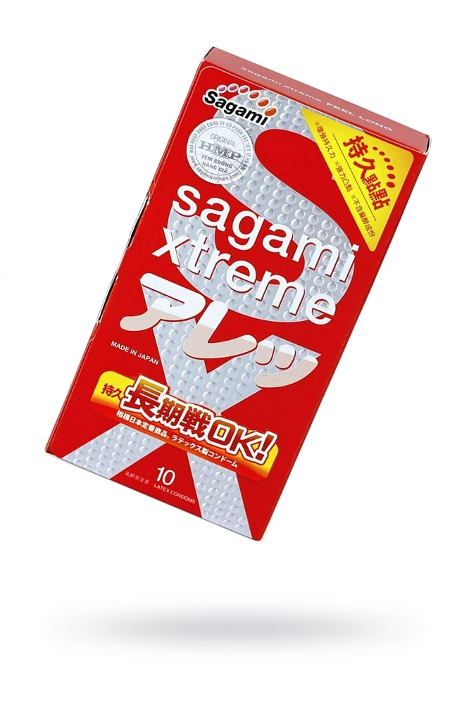 Утолщённые презервативы Sagami Xtreme Feel Long с точками