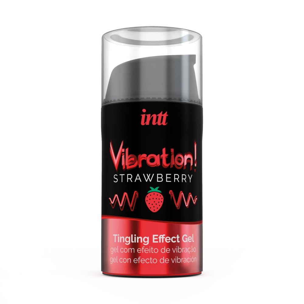 Жидкий вибратор intt Vibration! Strawberry со вкусом клубники