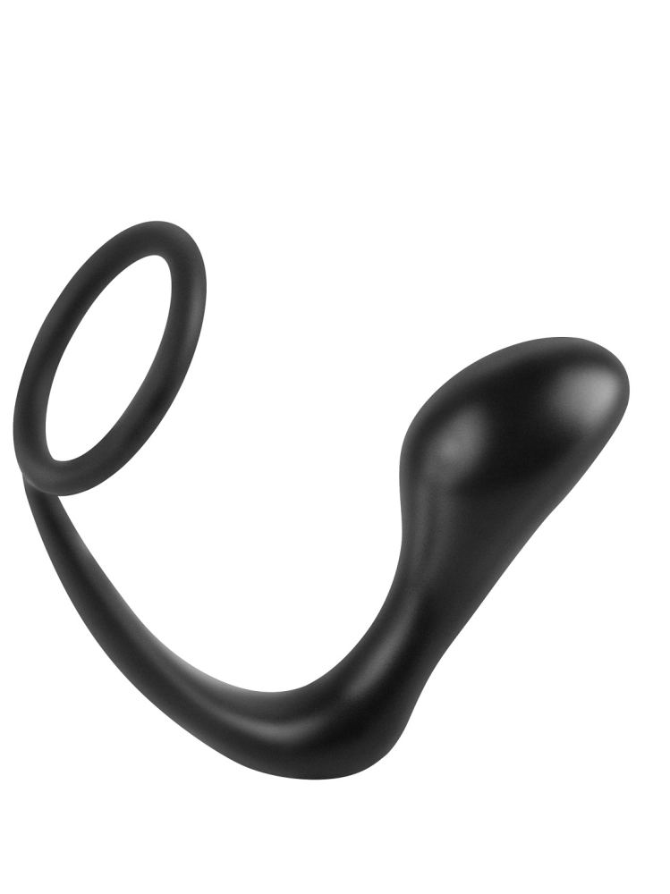 Эрекционное кольцо с анальной пробкой Ass-Gasm Cockring Plug