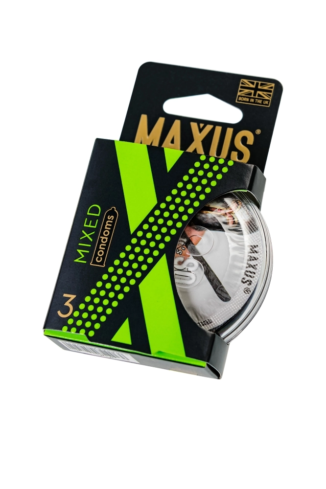 Презервативы в пластиковом кейсе MAXUS AIR Mixed - 3 шт.