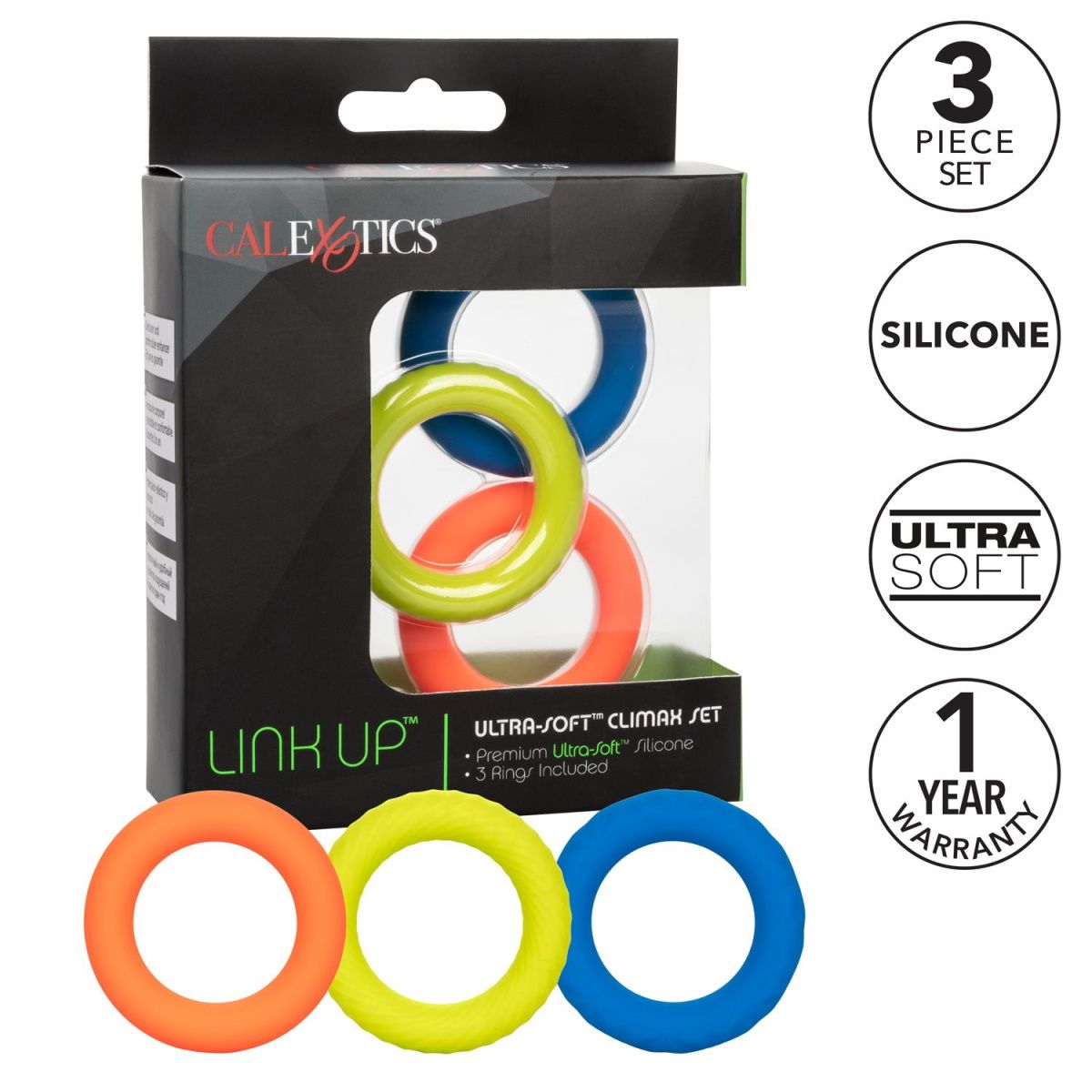 Набор из 3 эрекционных колец Link Up Ultra-Soft Climax Set