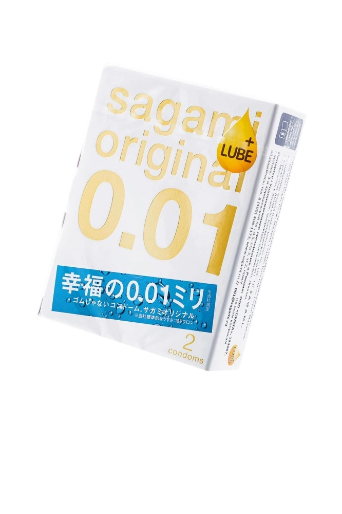 Супер тонкие презервативы с увеличенным количеством смазки Sagami Original 0.01 Extra Lub
