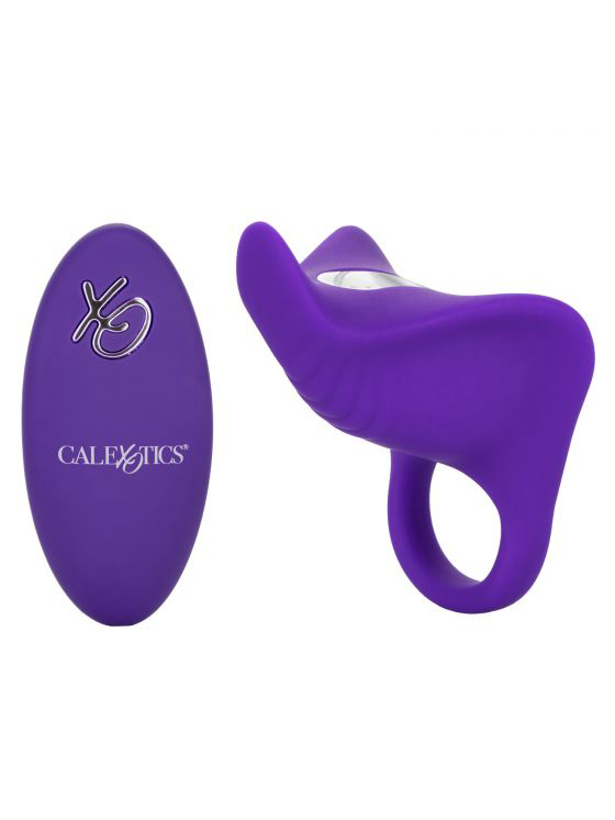 Фиолетовое перезаряжаемое эрекционное кольцо Silicone Remote Orgasm Ring