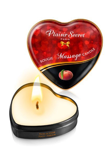 Массажная свеча с ароматом персика Bougie Massage Gourmande Pêche - 80 мл.