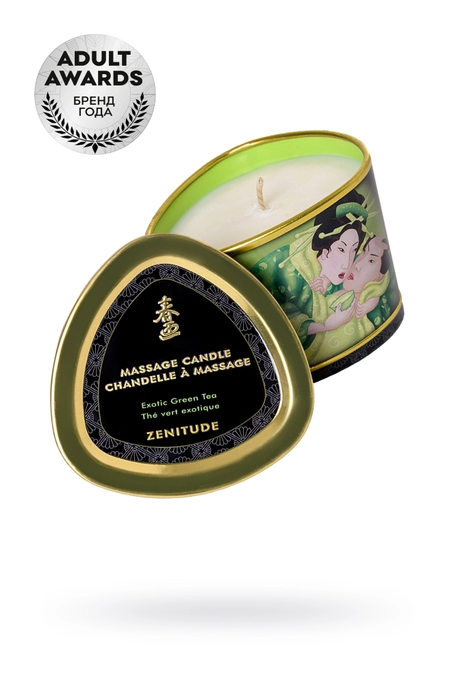 Массажная свеча Exotic Green Tea с ароматом зелёного чая - 170 мл.