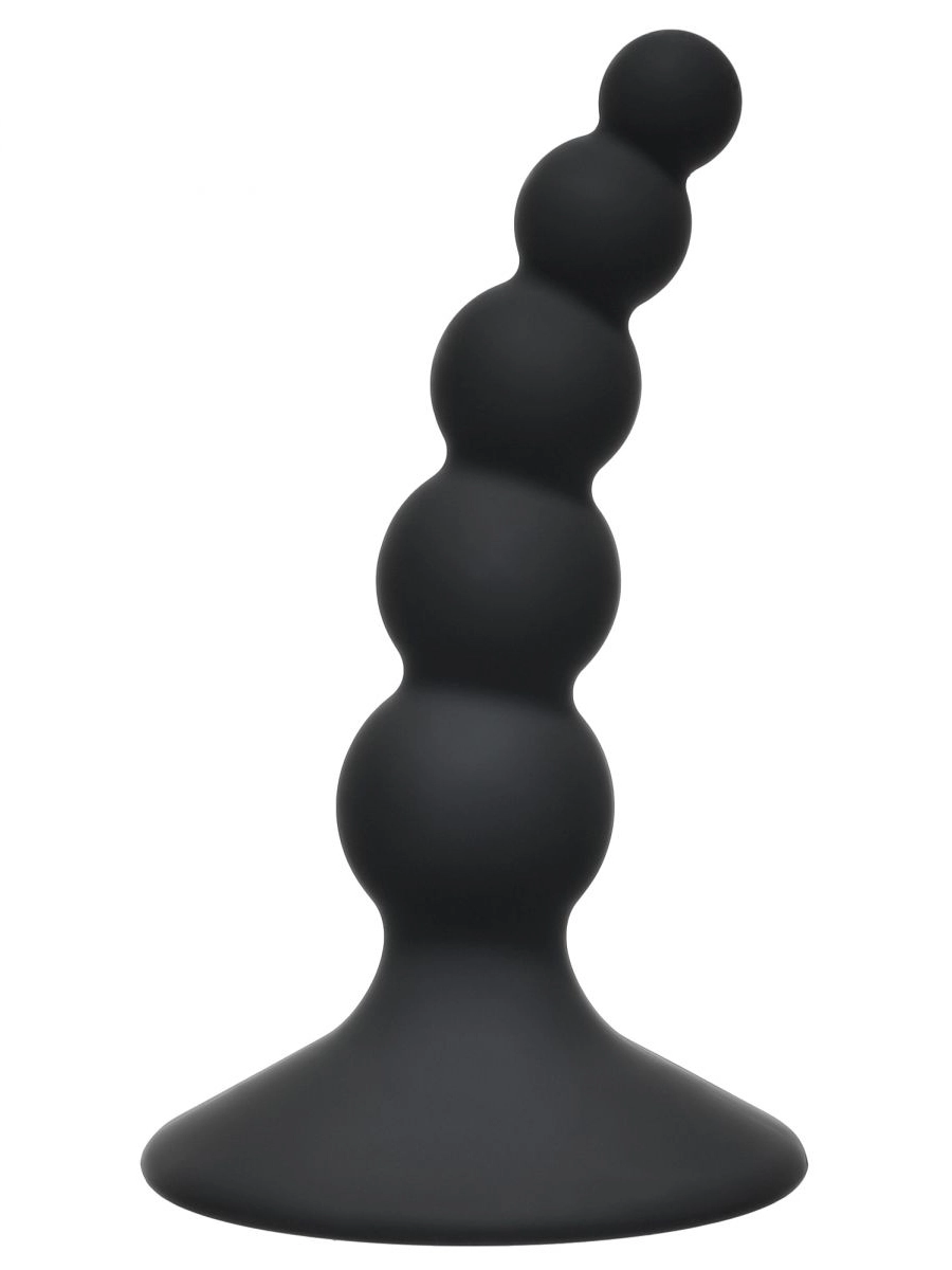 Чёрная анальная пробка Ribbed Plug Black - 10,5 см.