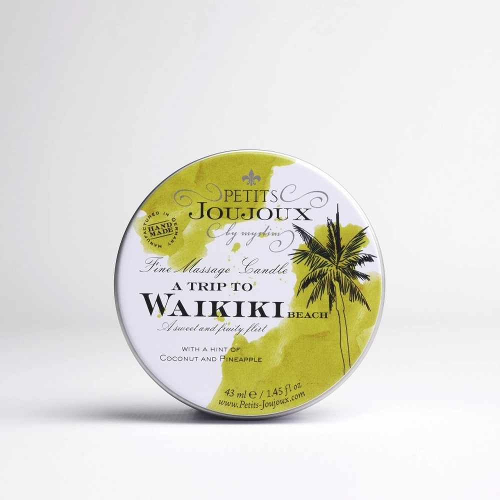 Массажная свеча Petits Joujoux Waikiki Beach с ароматом кокоса и ананаса