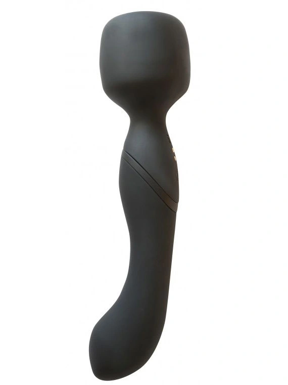 Двусторонний вибромассажер Heating Wand с нагревом - 22 см.