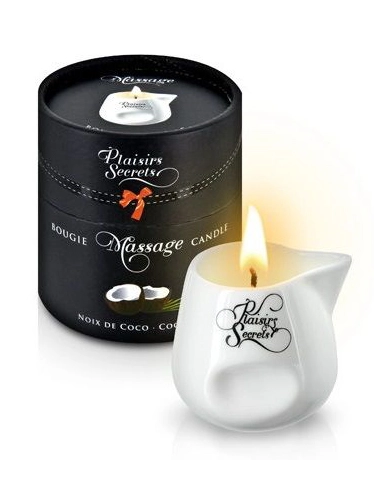 Массажная свеча с ароматом кокоса Bougie de Massage Gourmande Coco - 80 мл.