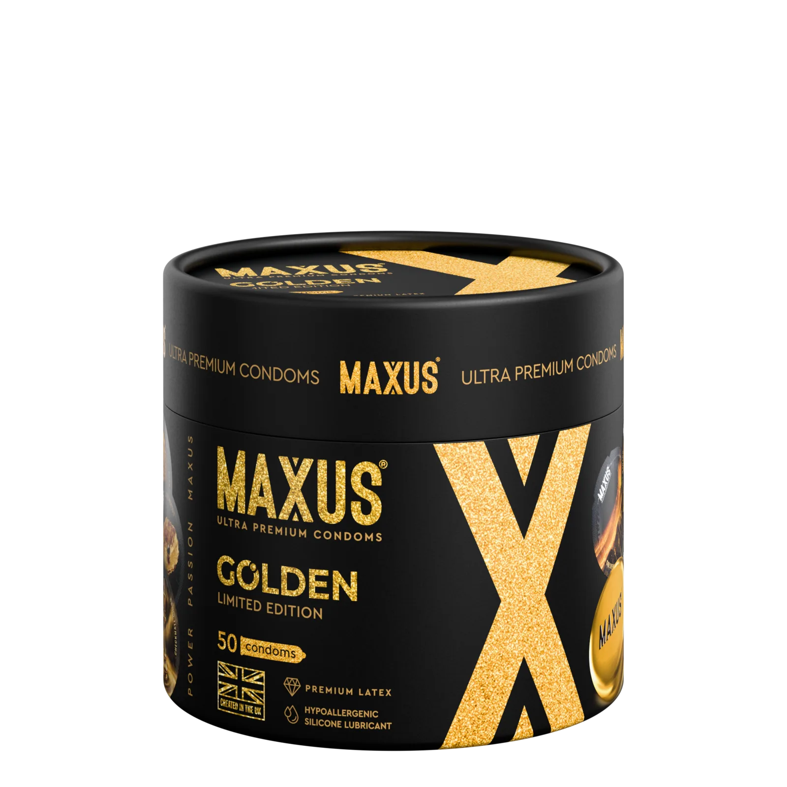 Презервативы Maxus Golden Limited Edition в железном кейсе, 50 шт