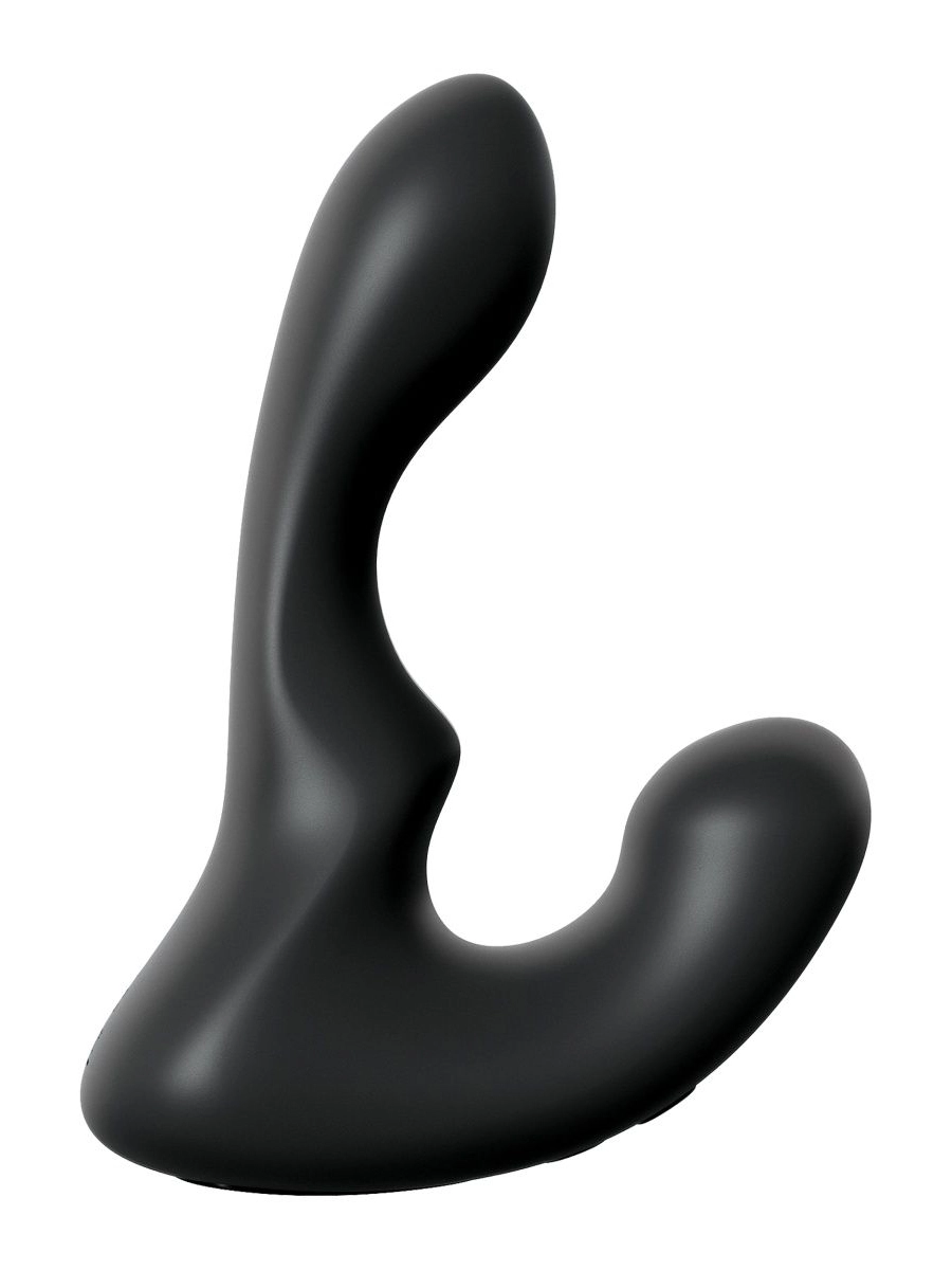 Черный анальный вибростимулятор P-Spot Milker - 14 см.