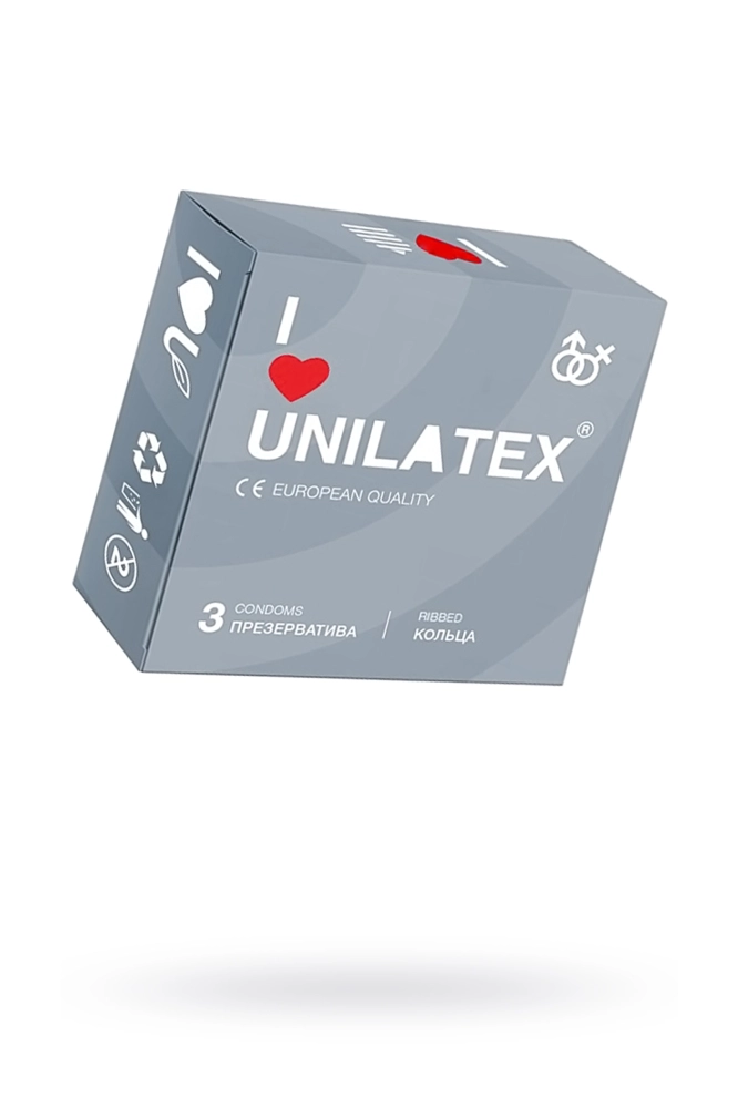 Презервативы с рёбрами Unilatex Ribbed