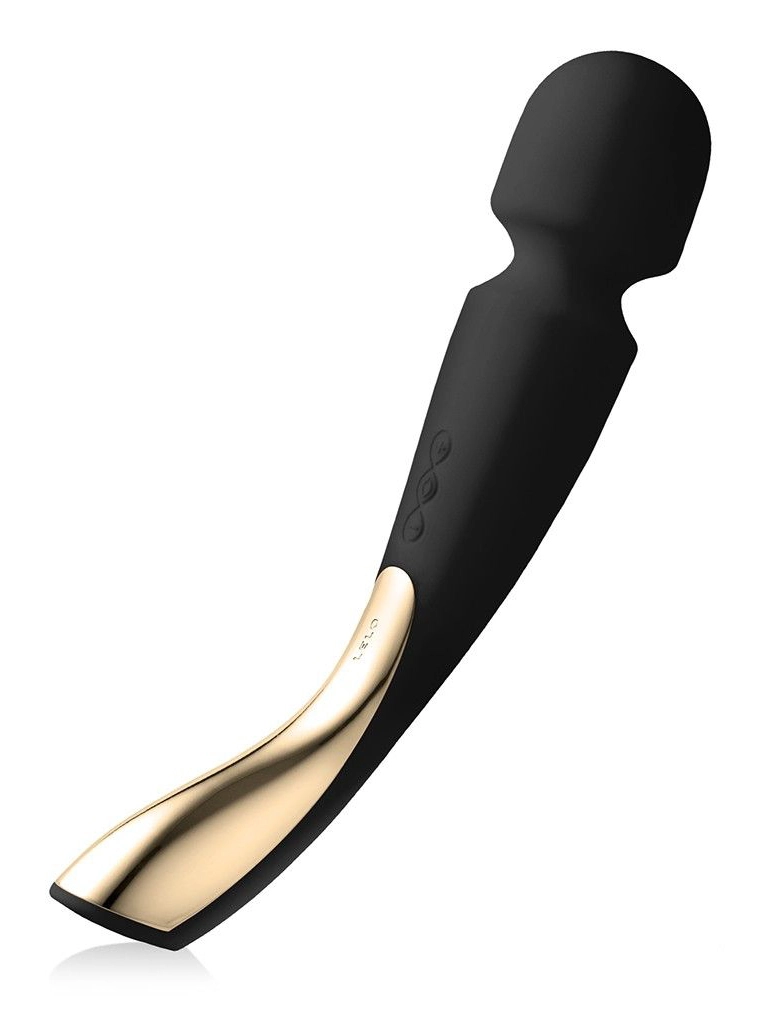 Черный вибромассажёр Lelo Smart Wand 2 Large - 30,4 см.