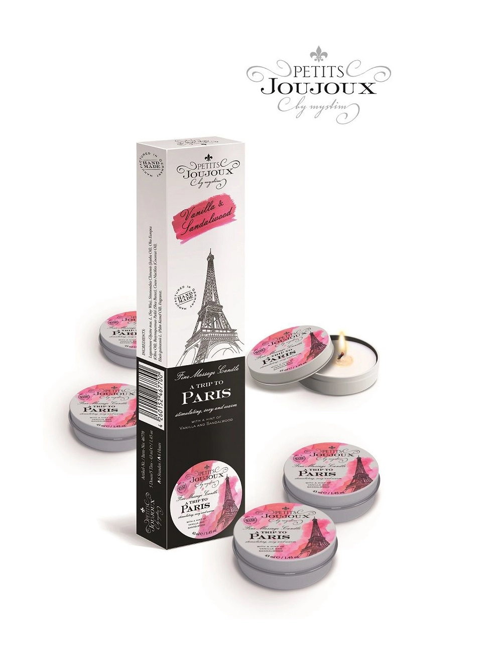 Набор из 5 свечей Petits Joujoux Paris с ароматом ванили и сандала