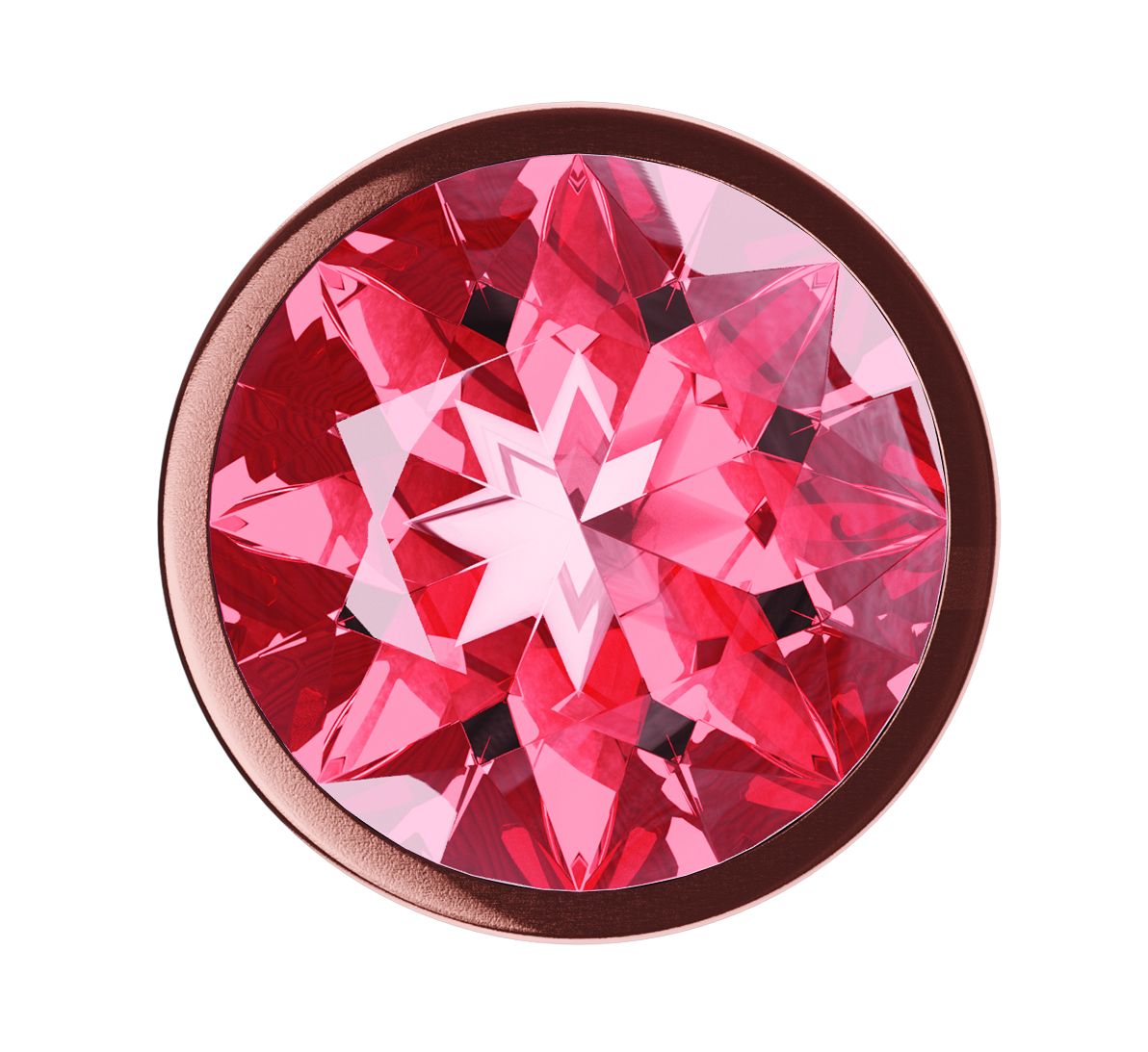 Пробка цвета розового золота с малиновым кристаллом Diamond Ruby Shine L - 8,3 см.