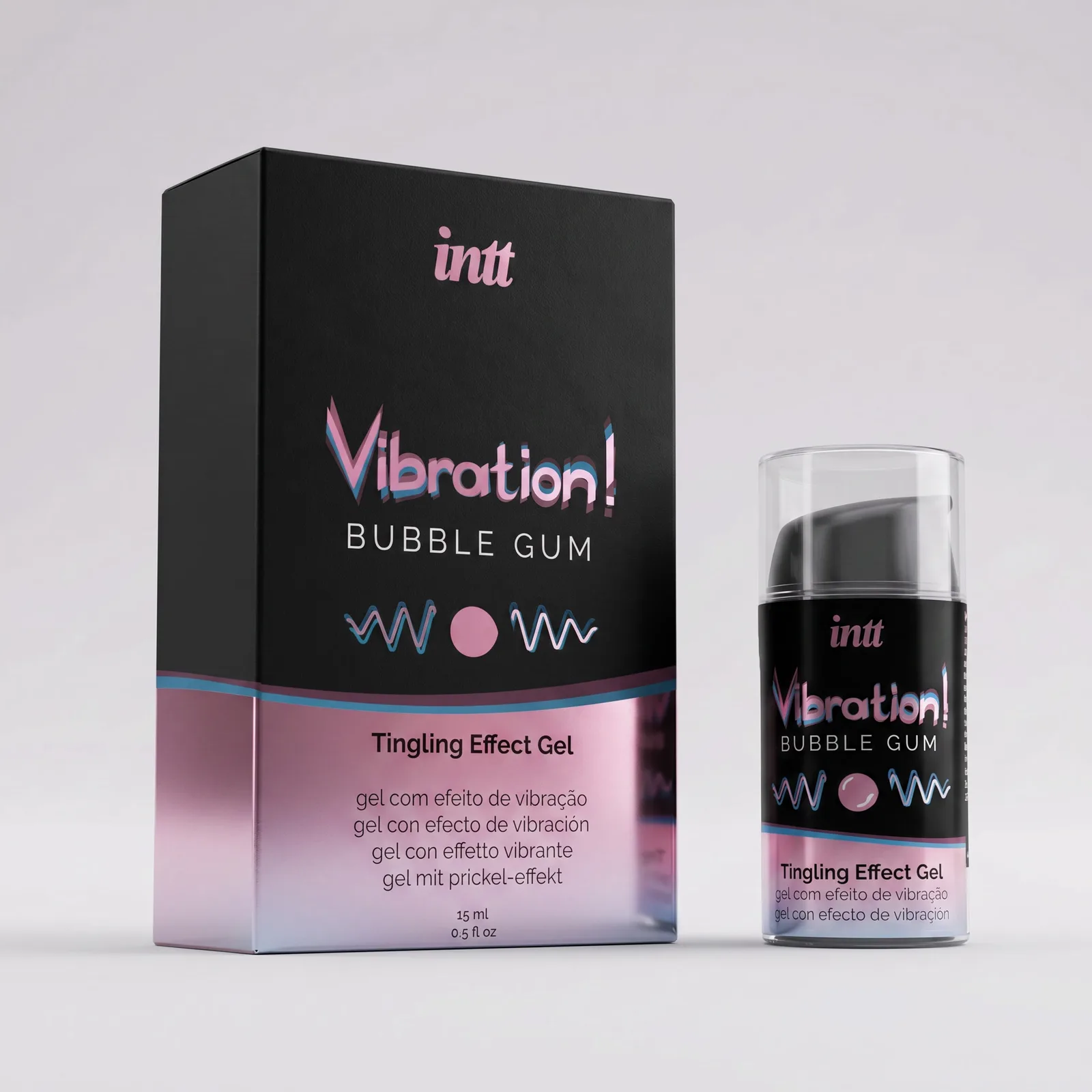 Жидкий вибратор со вкусом жвачки intt Vibration!