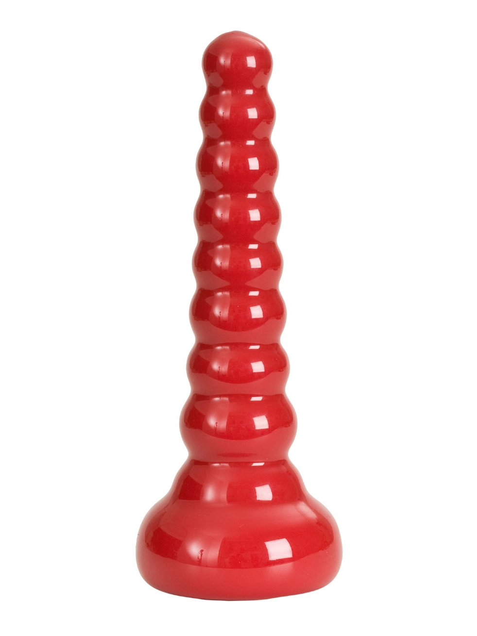 Ребристая анальная втулка Red Boy Anal Wand Butt Plug - 21,3 см.