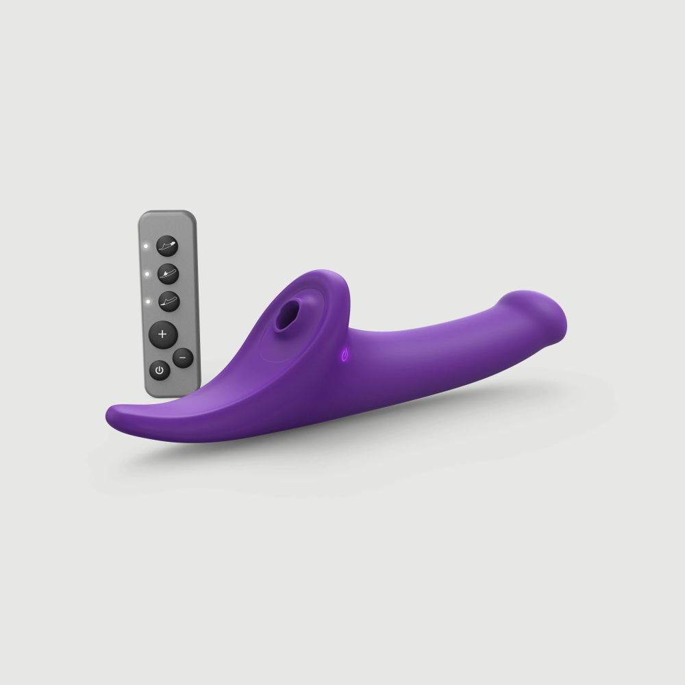 Вибрострапон с клиторальной стимуляцией Strap-on-me Multi Orgasm Dildo