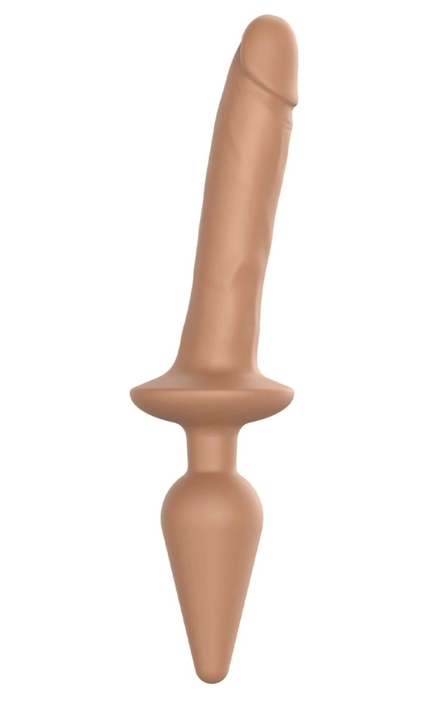Двусторонний фаллоимитатор Strap-On-Me Realistic Dildo Plug-In Switch