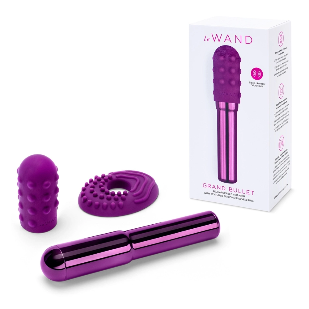 Жезловый вибратор с двумя нежными насадками Le Wand Grand Bullet