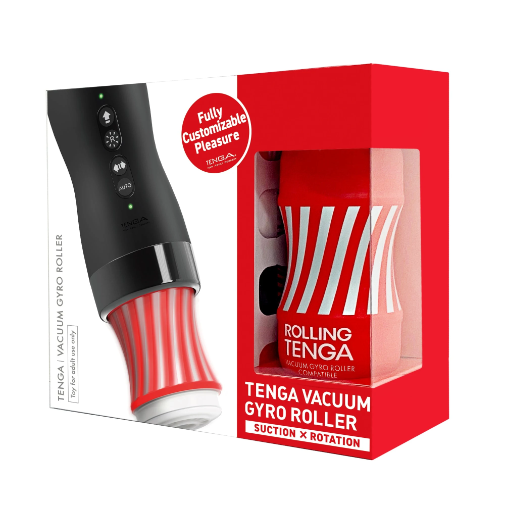 Набор мастурбатор с вращением и вакуумом Tenga Vacuum Gyro Roller 3s
