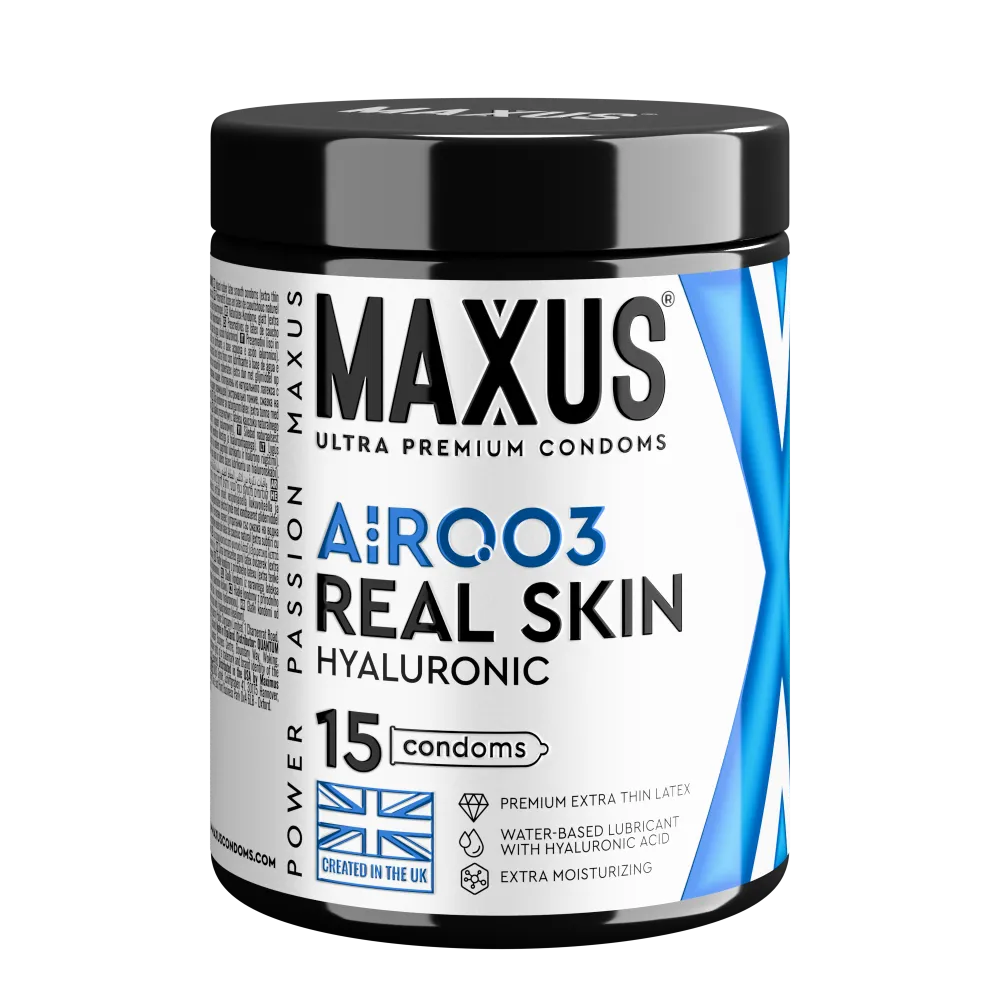 Презервативы с гиалуроновой кислотой Maxus AIR 003 REAL SKIN HYALURONIC