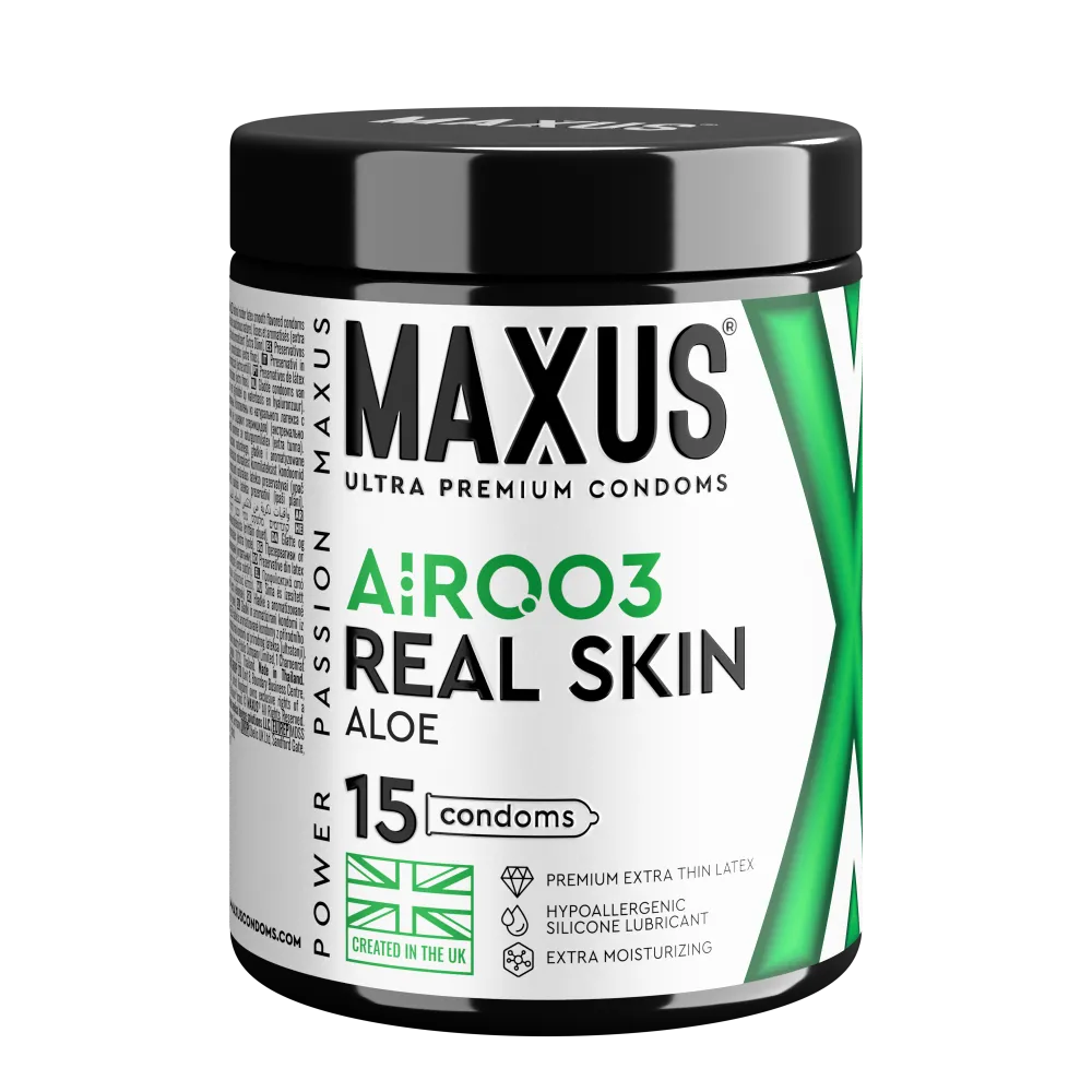 Презервативы с ароматом алое Maxus AIR 003 REAL SKIN ALOE