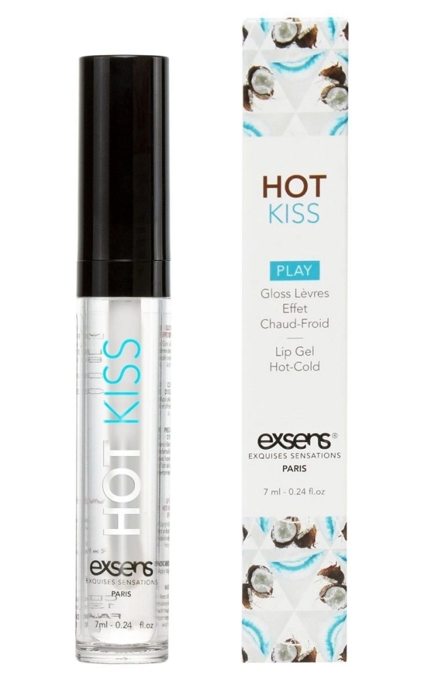 Блеск для губ с согревающим и охлаждающим эффектом Exsens Hot Kiss Coconut