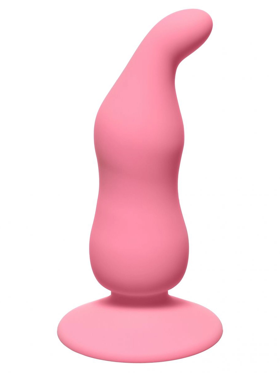 Чёрная анальная пробка Waved Anal Plug Black - 11 см.