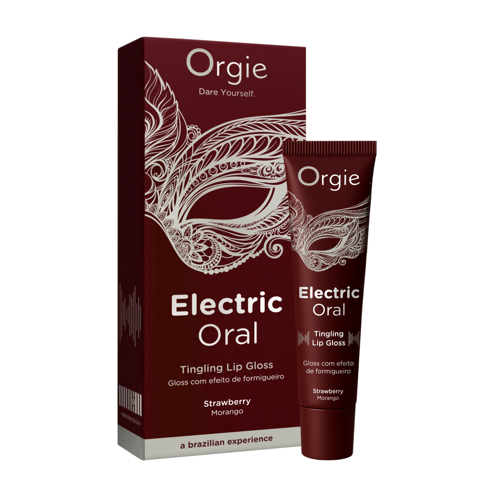 Блеск для губ с эффектом вибрации и вкусом клубники ORGIE Electric Oral