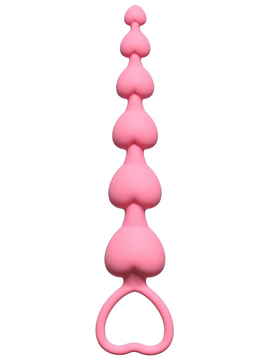 Анальная цепочка Heart s Beads - 18 см.