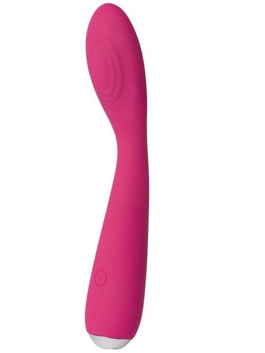 Ярко-розовый G-стимулятор IRIS Clitoral & G-spot Vibrator - 18 см.